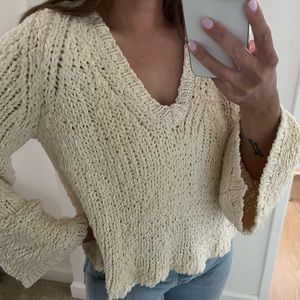 Cream chunky knit sweater